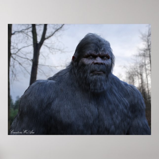 AFFICHE PORTRAIT DE SASQUATCH BIGFOOT (Devant)