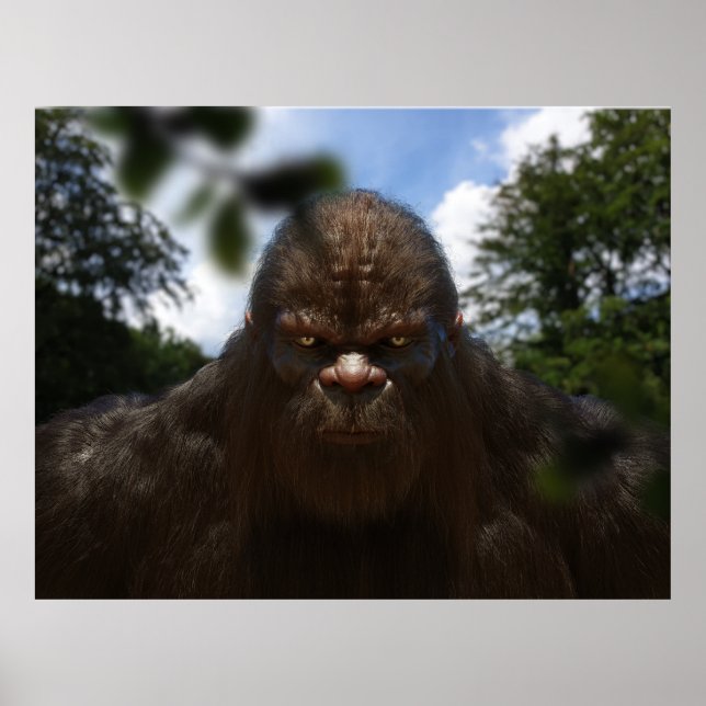 AFFICHE PORTRAIT DE SASQUATCH BIGFOOT (Devant)