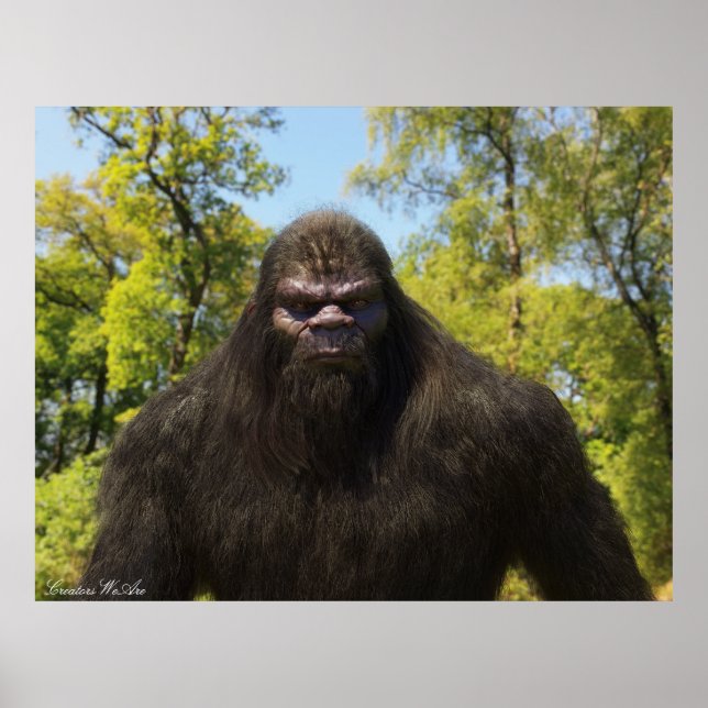 AFFICHE PORTRAIT DE SASQUATCH BIGFOOT (Devant)