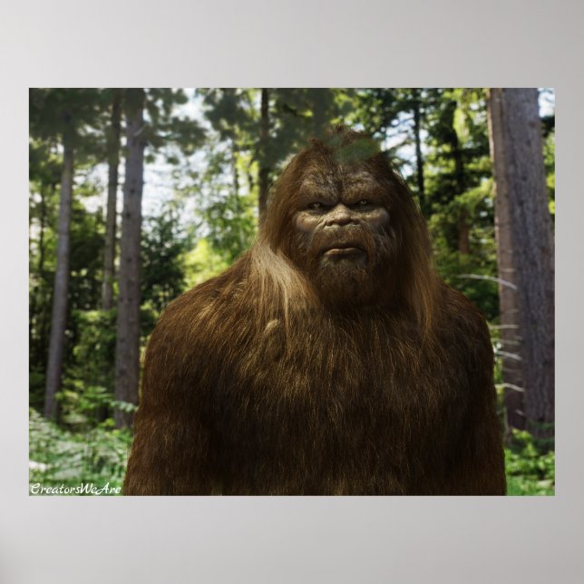 AFFICHE PORTRAIT DE SASQUATCH BIGFOOT (Devant)