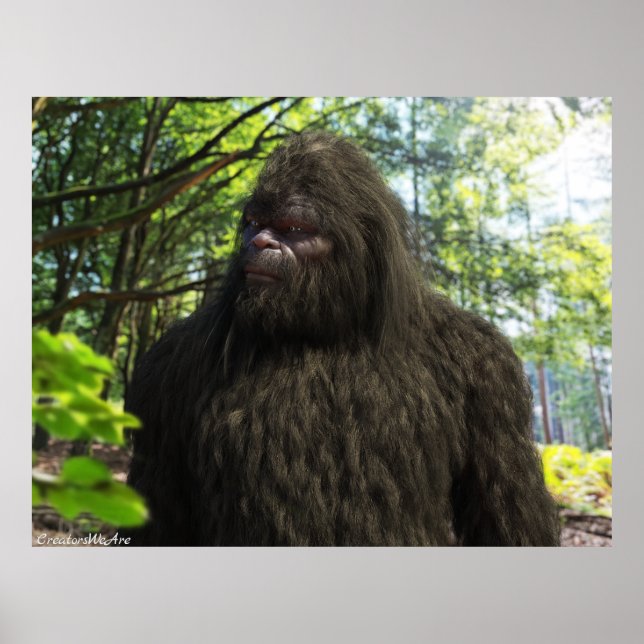 AFFICHE PORTRAIT DE SASQUATCH BIGFOOT (Devant)