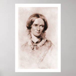 Affiche Portrait de sépia de Charlotte Brontë par George