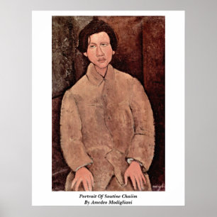 Affiche Portrait De Soutine Chaiim Par Amedeo Modigliani