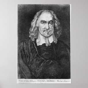 Affiche Portrait de Thomas Hobbes
