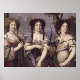 Affiche Portrait de trois nièces de cardinal