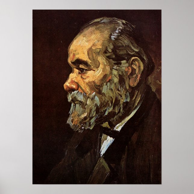 Affiche Portrait de vieil homme avec barbe par Vincent van (Devant)
