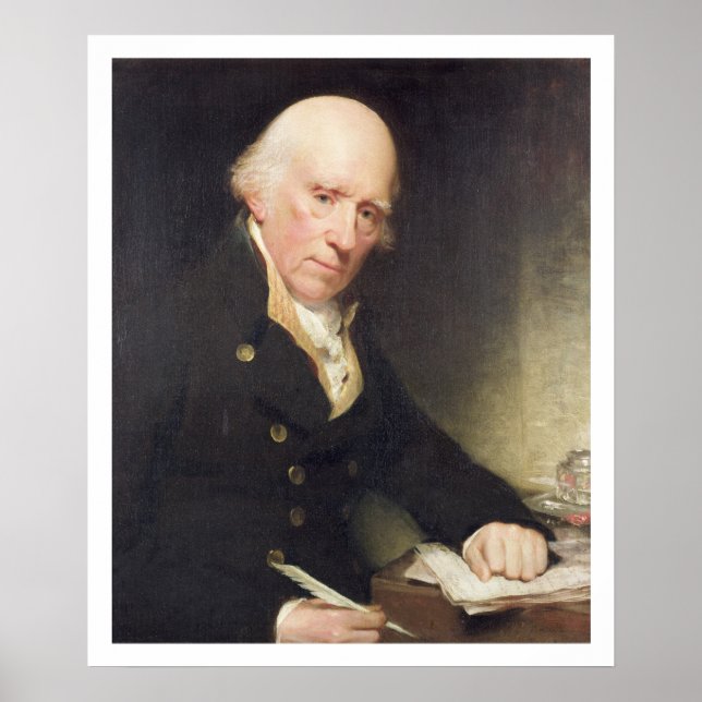 Affiche Portrait de Warren Hastings (1732-1818) à son Des (Devant)