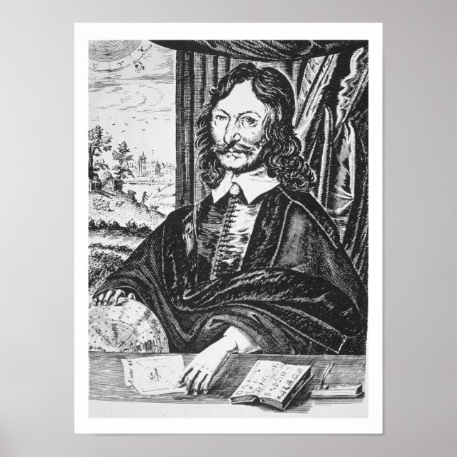 Affiche Portrait de William Lilly (1602-81), de son "Chr. (Devant)