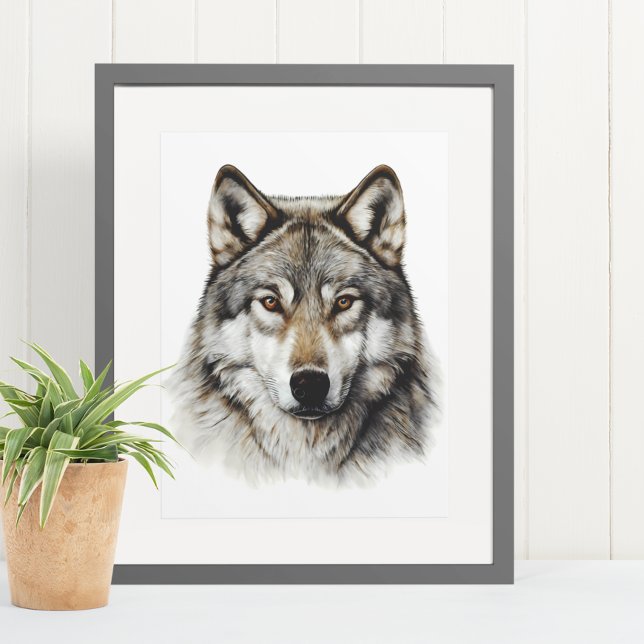 Affiche Portrait de Wolf Head (Créateur téléchargé)