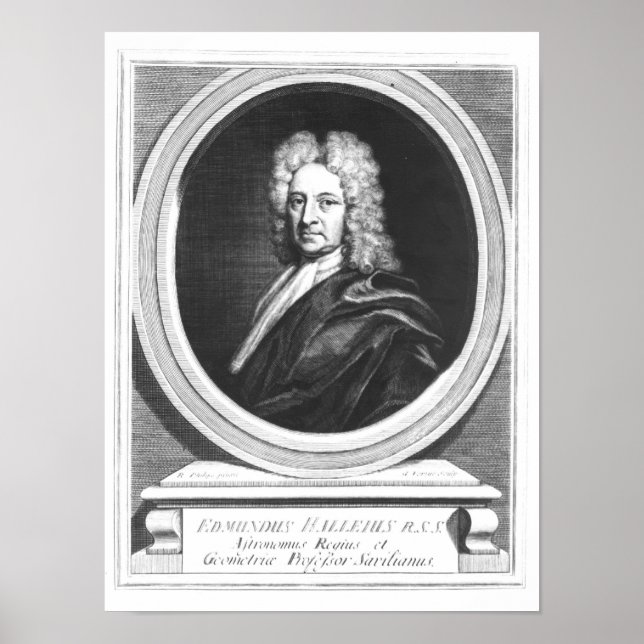 Affiche Portrait d'Edmond Halley (Devant)