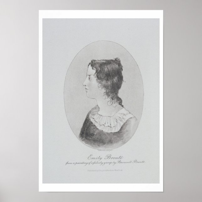 Affiche Portrait d'Emily Bronte (1818-48) gravé par Wal (Devant)