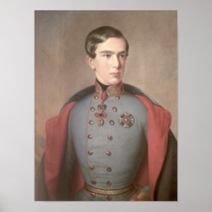 Affiche Portrait d'empereur Franz Joseph de l'Autriche