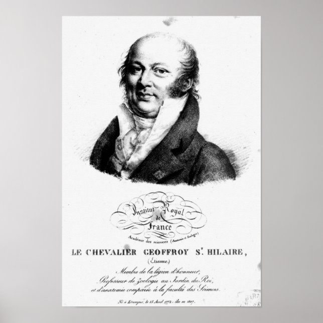 Affiche Portrait d'Etienne Geoffroy Saint-Hilaire (Devant)
