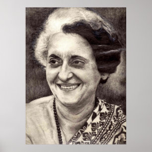 Affiche Portrait d'Indira Gandhi