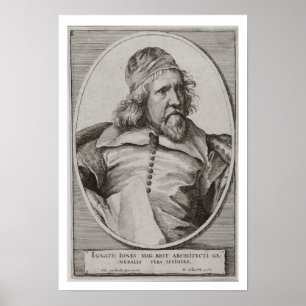 Affiche Portrait d'Inigo Jones (1573-1652) gravé par We
