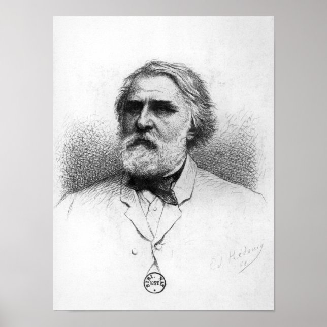 Affiche Portrait d'Ivan Turgenev (Devant)
