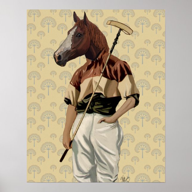 Affiche Portrait du cheval Polo (Devant)