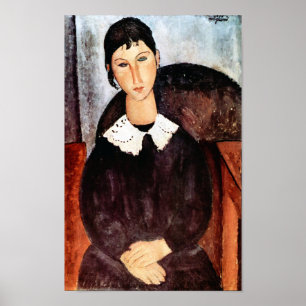 Affiche Portrait du col blanc, Modigliani