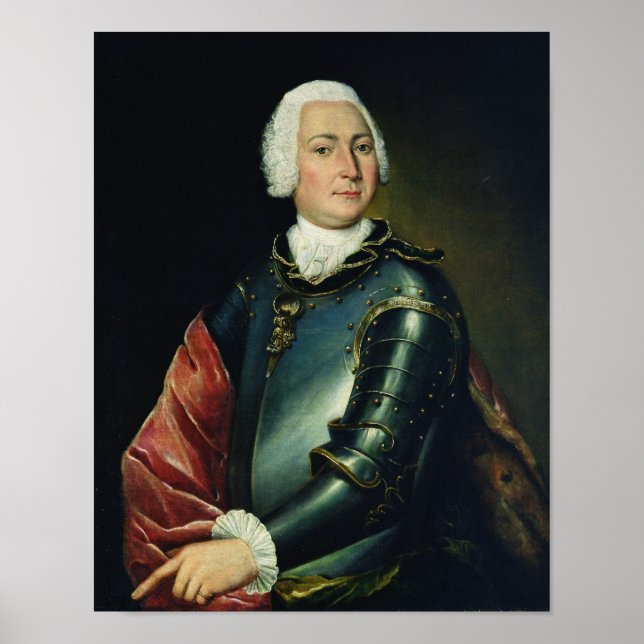 Affiche Portrait du comte Ernst Christoph von Manteuffel (Devant)