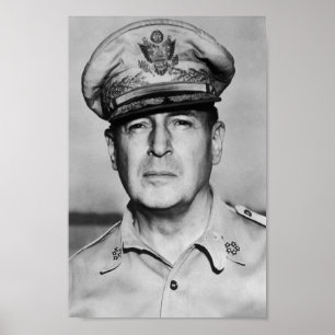 Affiche Portrait du général Douglas MacArthur