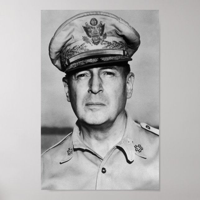 Affiche Portrait du général Douglas MacArthur (Devant)