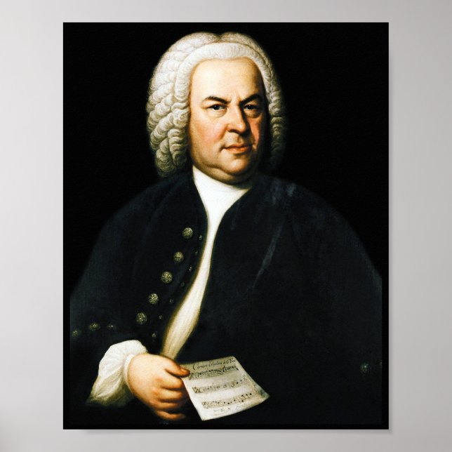 Affiche Portrait du grand compositeur Bach (Devant)