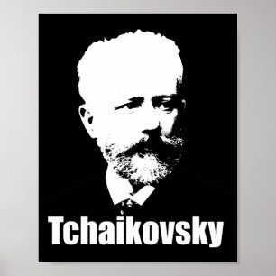 Affiche Portrait du grand compositeur russe Tchaïkovski