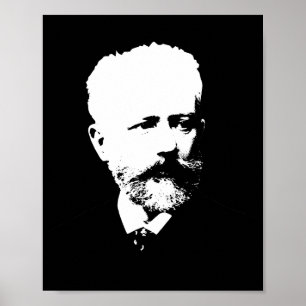 Affiche Portrait du grand compositeur russe Tchaikovski