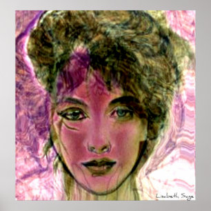 Affiche "Portrait du guerrier violet"