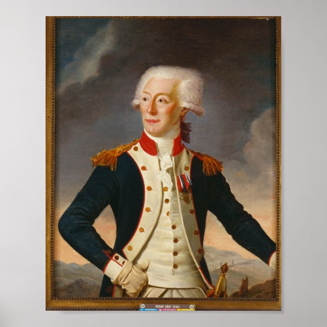 Affiche Portrait du Marquis De Lafayette (Devant)