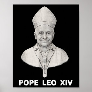 Affiche Portrait du Pape Leo Xiv