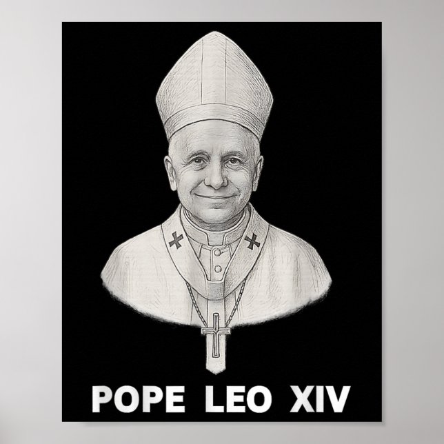Affiche Portrait du Pape Leo Xiv (Devant)