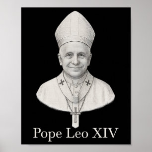 Affiche Portrait du Pape Leo Xiv