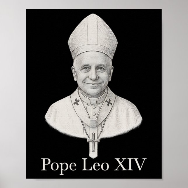 Affiche Portrait du Pape Leo Xiv (Devant)