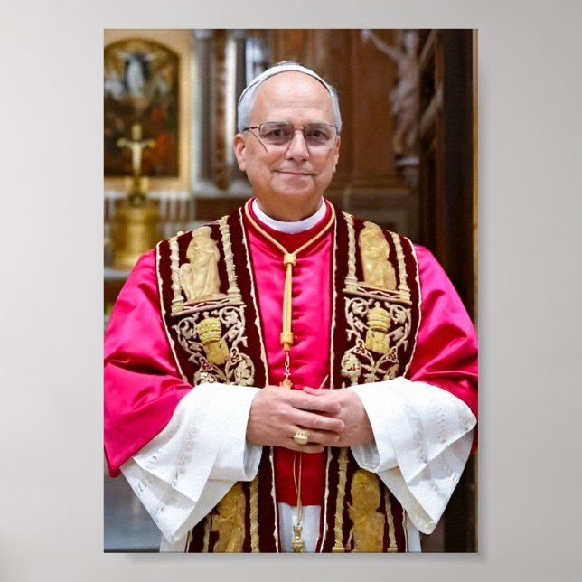 Affiche Portrait du Pape Léon XIV (Devant)