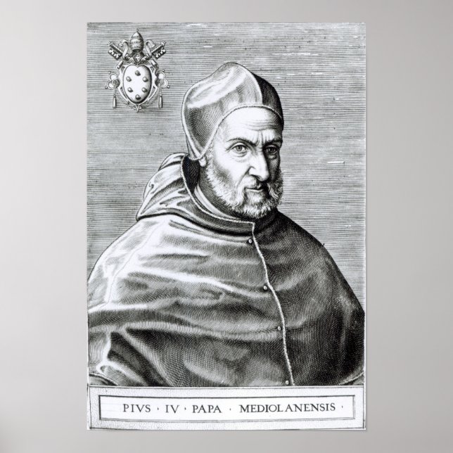 Affiche Portrait du Pape Pie IV, 1559 (Devant)