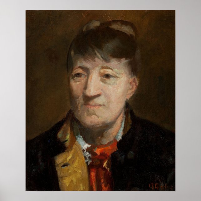 Affiche Portrait du peintre norvégien Kitt (Devant)