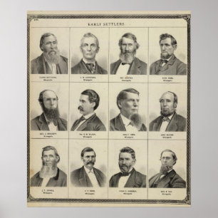 Affiche Portrait du premier colonisateur Bottineau, Minnes