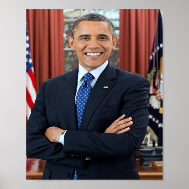 Affiche Portrait du président Barack Obama (Devant)