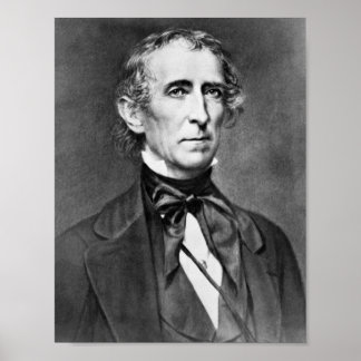 Affiche Portrait du président John Tyler - Vers 1860