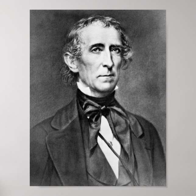 Affiche Portrait du président John Tyler - Vers 1860 (Devant)