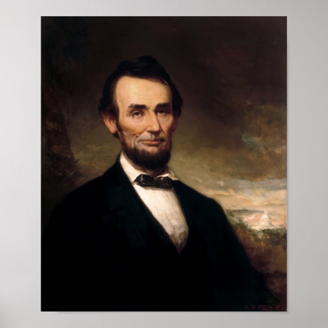 Affiche Portrait du président Lincoln - Histoire de George (Devant)