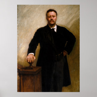 Affiche Portrait du président Theodore Roosevelt J.S. Sarg