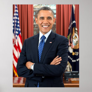 Affiche Portrait du président Vintage Barack Obama