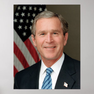 Affiche Portrait du président vintage George W. Bush