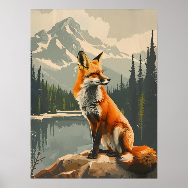 Affiche Portrait du Renard Rouge (Devant)