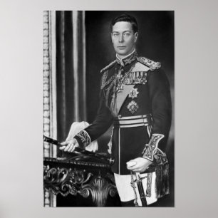 Affiche Portrait du roi George VI d'Angleterre - vers 1940