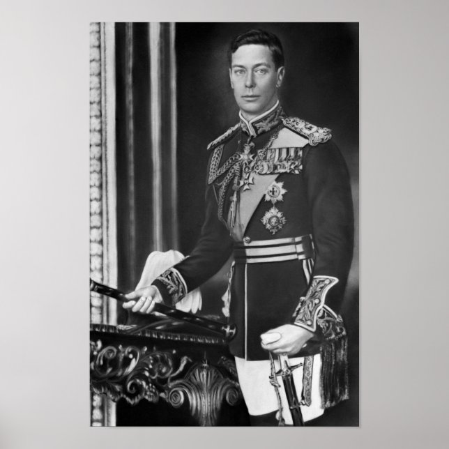 Affiche Portrait du roi George VI d'Angleterre - vers 1940 (Devant)