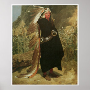Affiche Portrait d'un chef indien, 1875