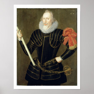 Affiche Portrait d'un homme, 1593 (huile sur panneau)